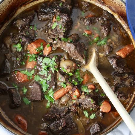 Braised beef with carrots and potatoes